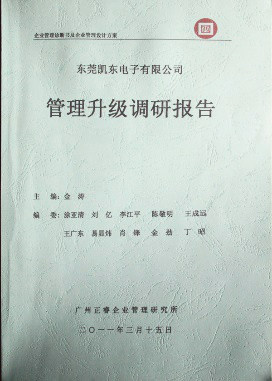 2011年3月15日，正睿咨詢專家向凱東決策層陳述調(diào)研報(bào)告